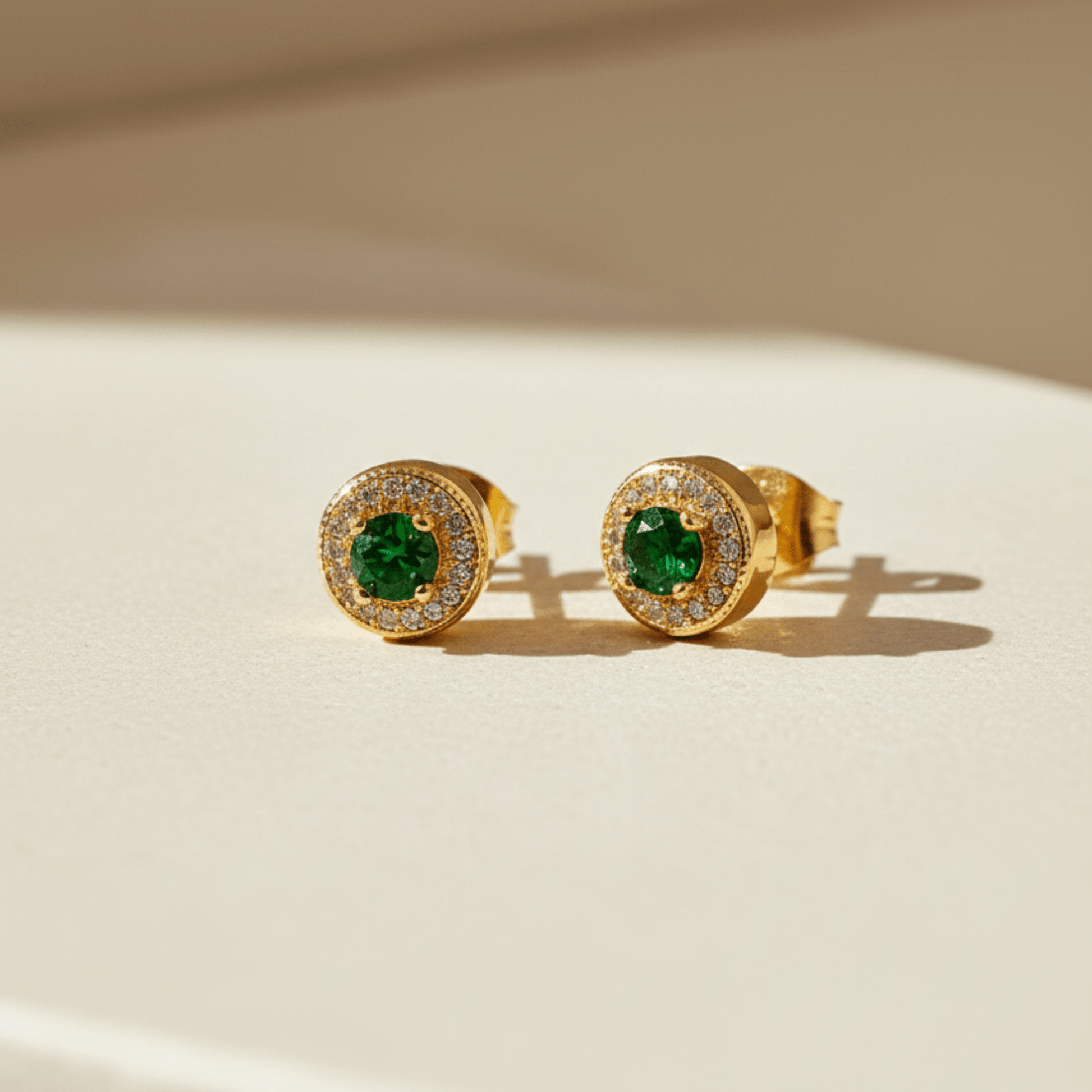 Halo Stud Earrings - Jewelry Maktub LLC