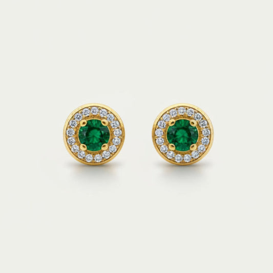 Halo Stud Earrings - Jewelry Maktub LLC