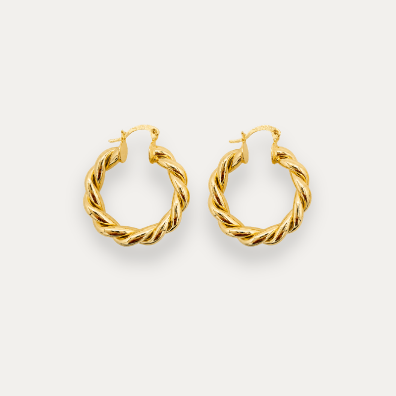 Twisted Hoop Earrings