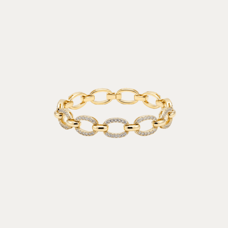 Pavé Oval Link Bracelet