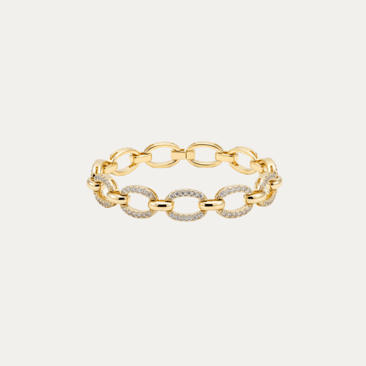 Pavé Oval Link Bracelet