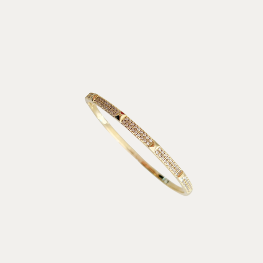 Pave Pyramid Bangle