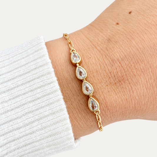 Pear Shape Zircon Bracelet