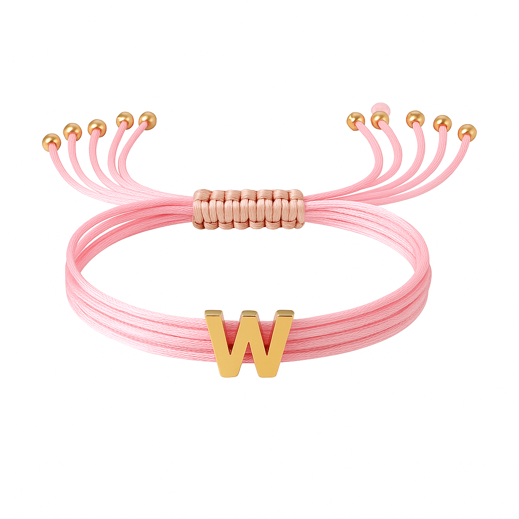 Letter Cord Bracelet - Jewelry Maktub LLC