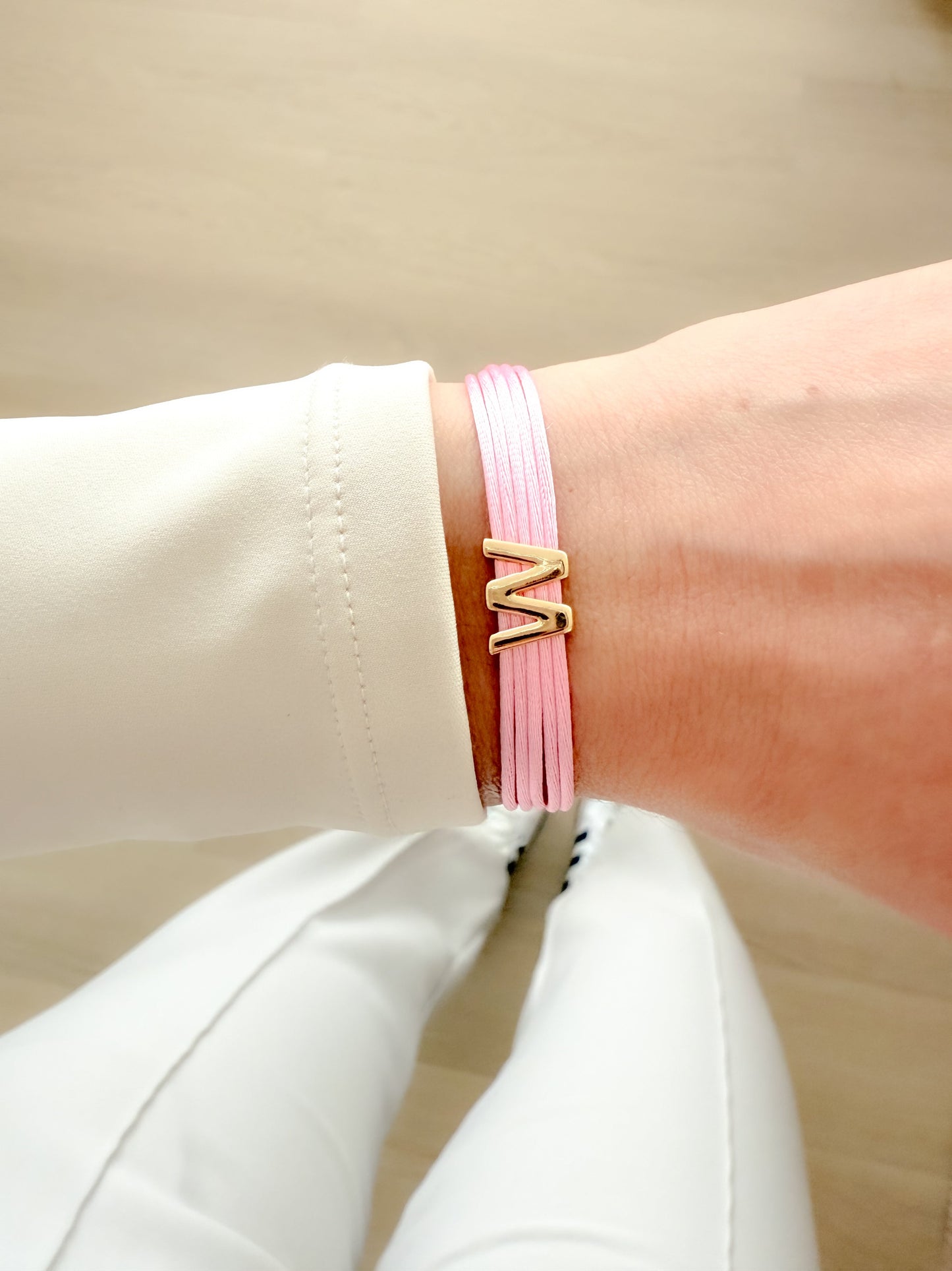 Letter Cord Bracelet - Jewelry Maktub LLC