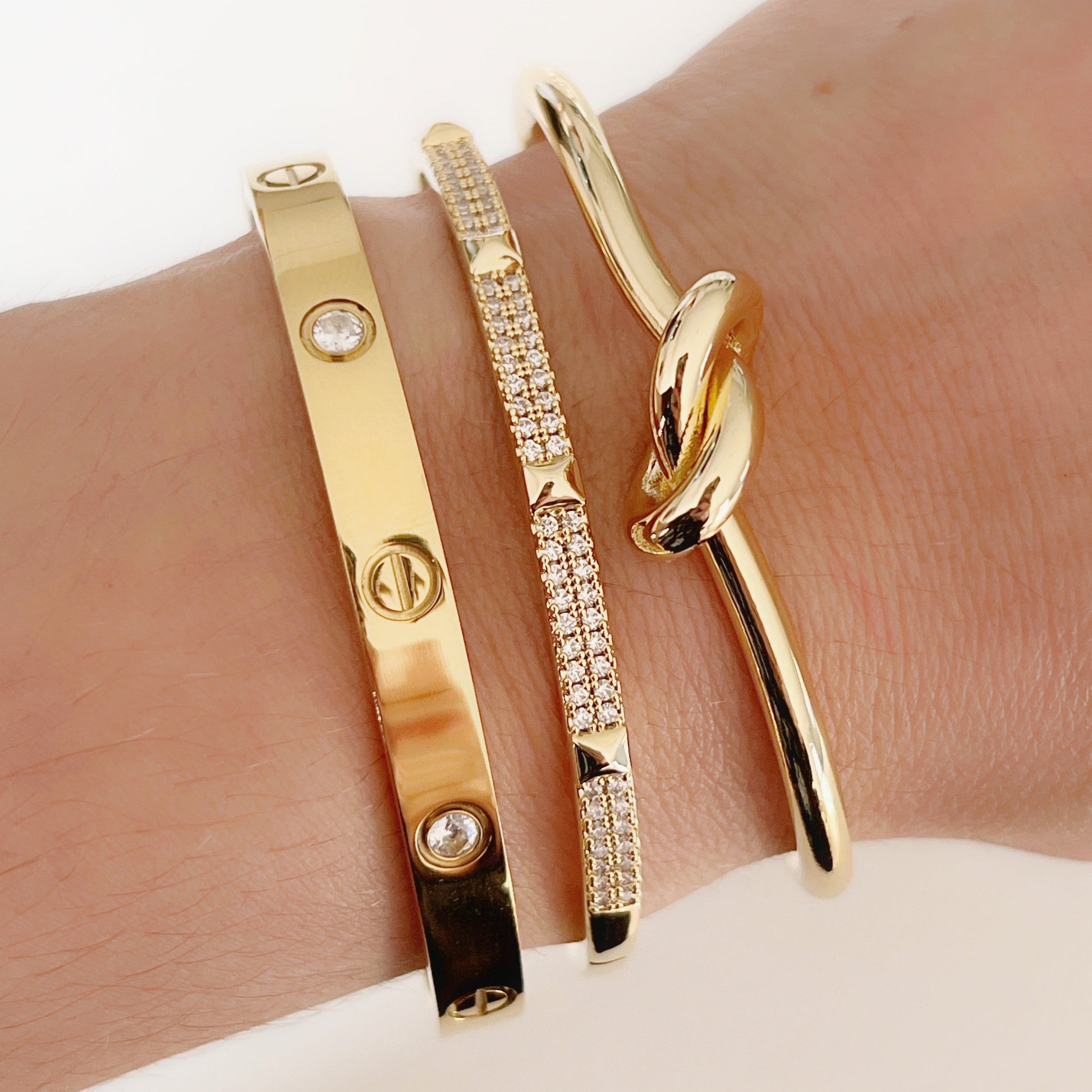 Mesh Diamonds Bangle - Jewelry Maktub LLC
