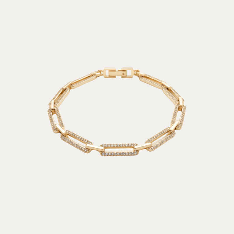 Pavé Paperclip Bracelet - Jewelry Maktub LLC