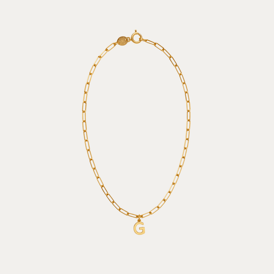 Personalized Initial Anklet - Jewelry Maktub LLC