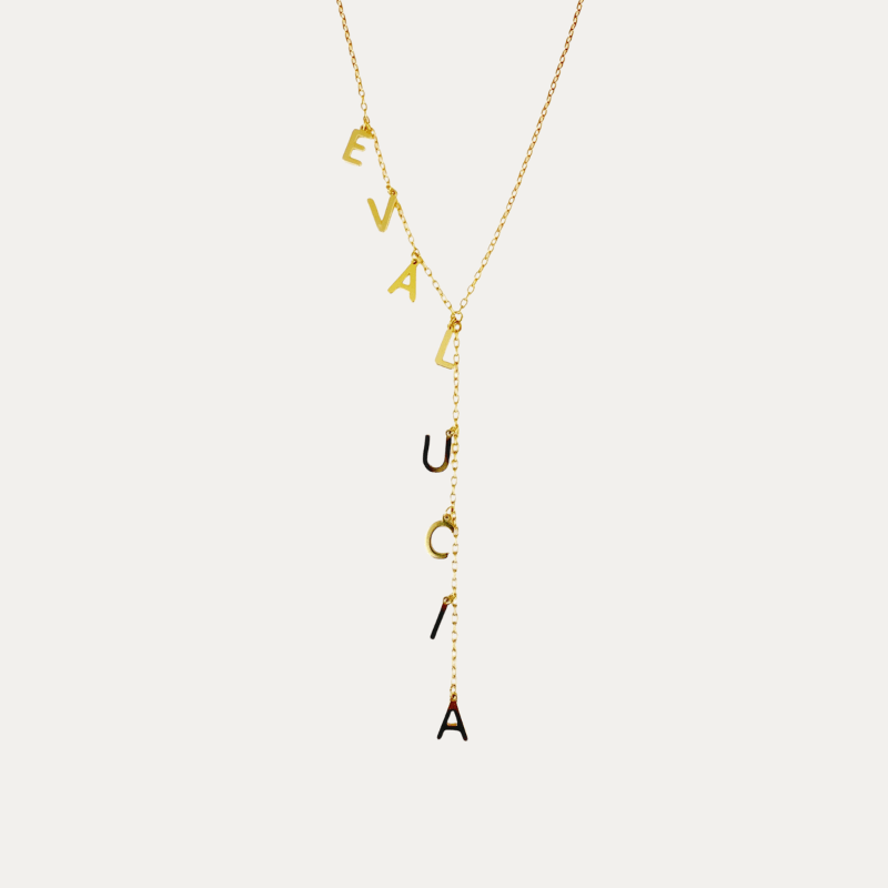 Personalized Lariat Name Necklace - Jewelry Maktub LLC