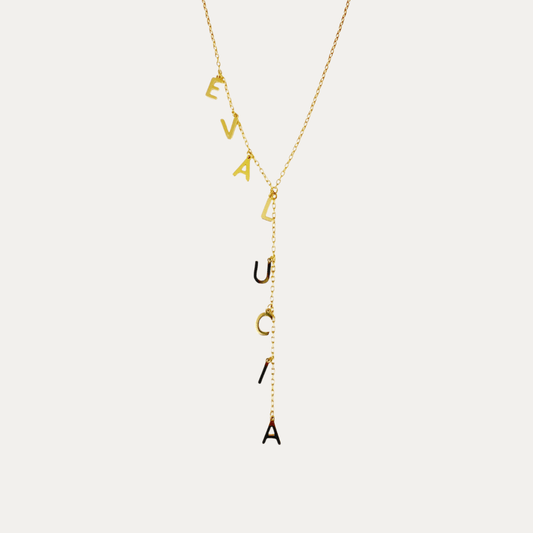 Personalized Lariat Name Necklace - Jewelry Maktub LLC