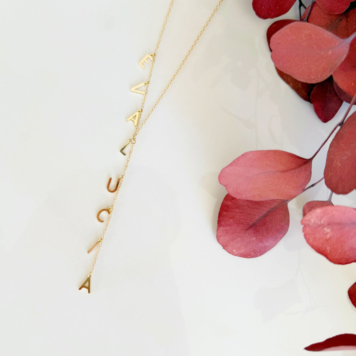 Personalized Lariat Name Necklace - Jewelry Maktub LLC
