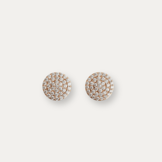 Rose Gold Zircon Stud Earrings - Jewelry Maktub LLC