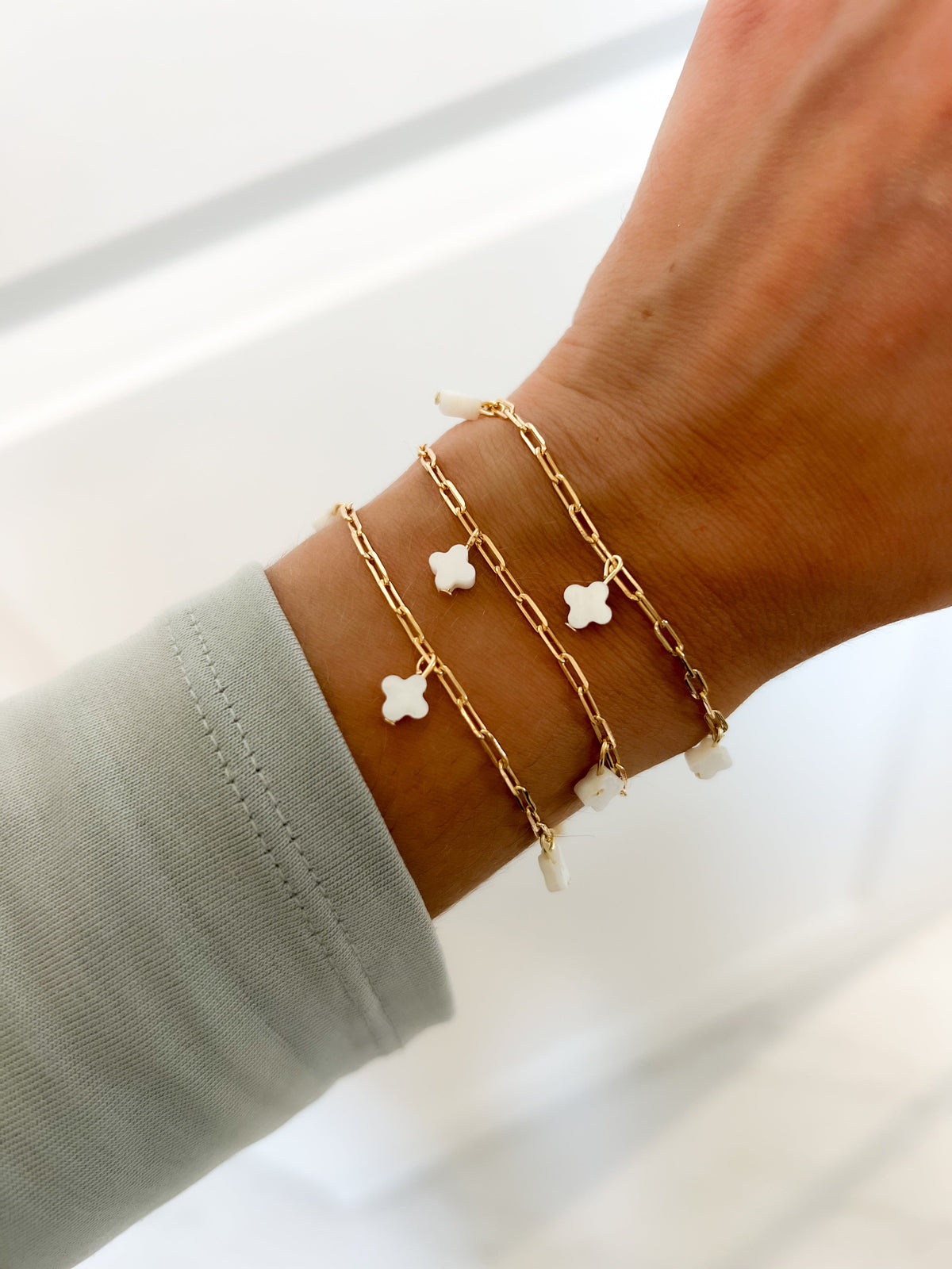 Sophia Clover bracelets - Jewelry Maktub LLC