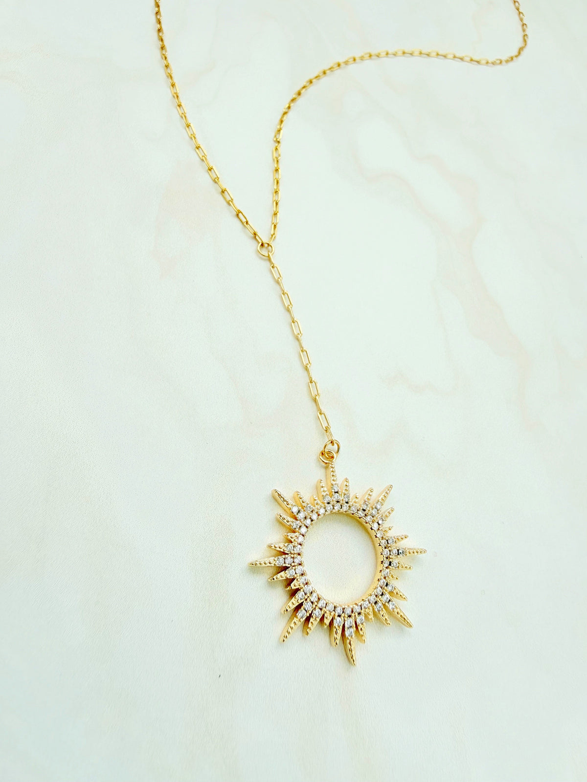 Sun Lariat Necklace - Jewelry Maktub LLC