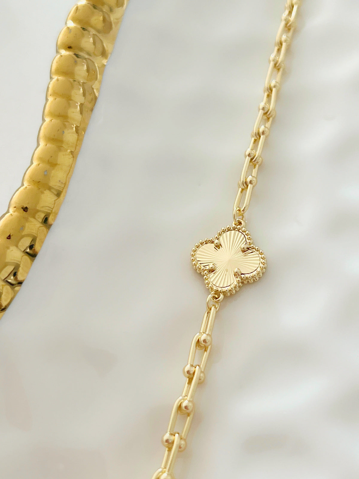 Sunburst Clover Bracelet - Jewelry Maktub LLC