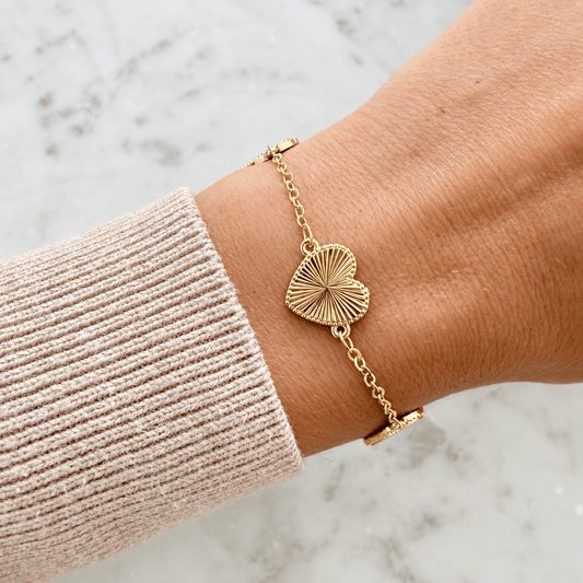 Sunburst Heart Bracelet - Jewelry Maktub LLC