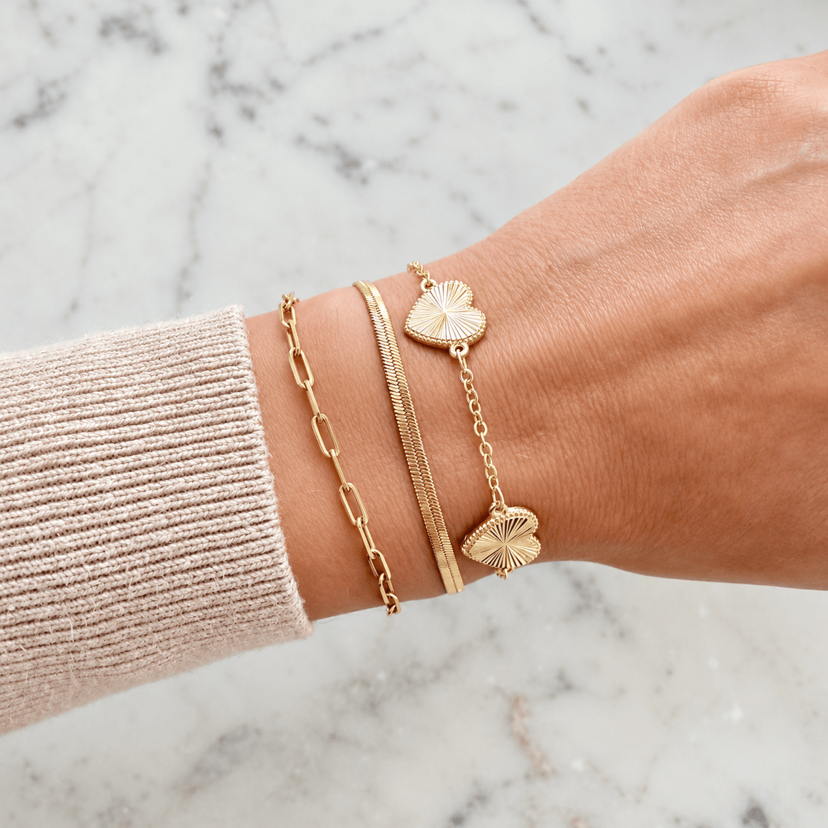 Sunburst Heart Bracelet - Jewelry Maktub LLC