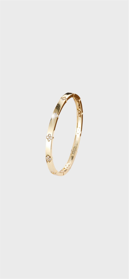 The Flower Bangle - Jewelry Maktub LLC