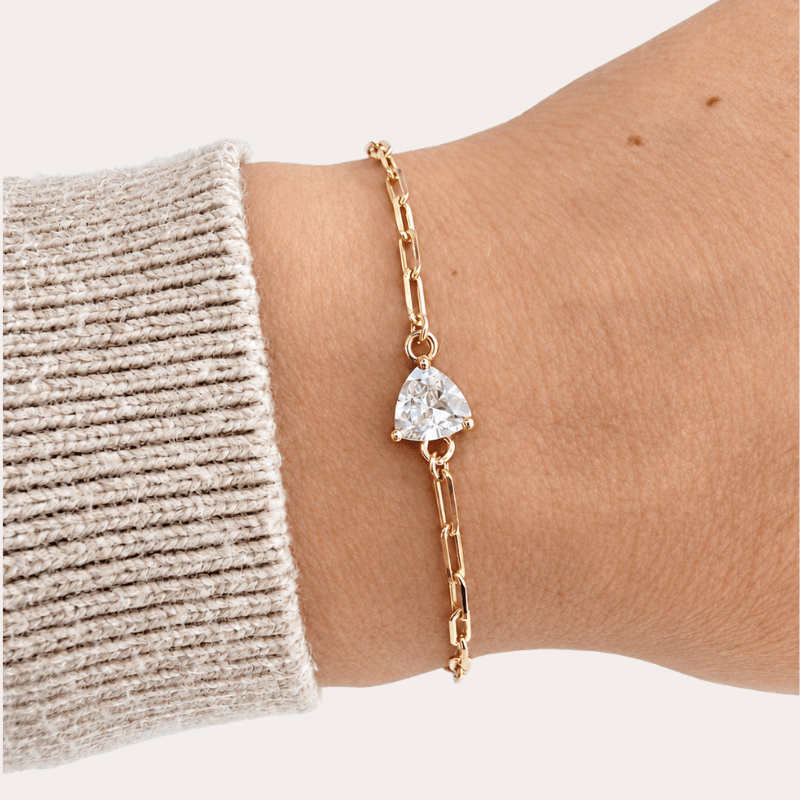 Trillion Zircon Bracelet - Jewelry Maktub LLC