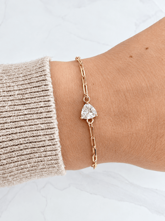 Trillion Zircon Bracelet - Jewelry Maktub LLC