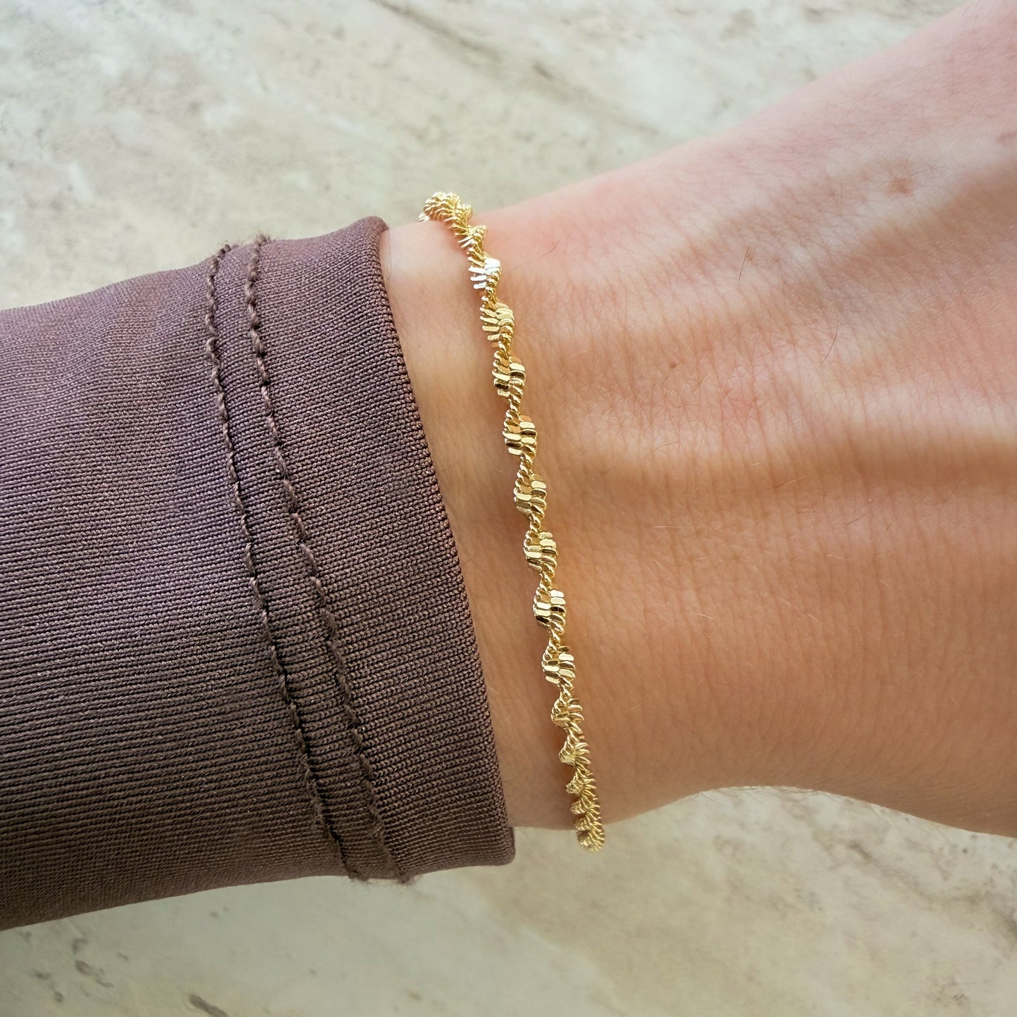 Twist Gold Bracelet - Jewelry Maktub LLC