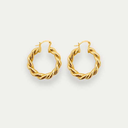 Twisted Hoop Earrings - Jewelry Maktub LLC