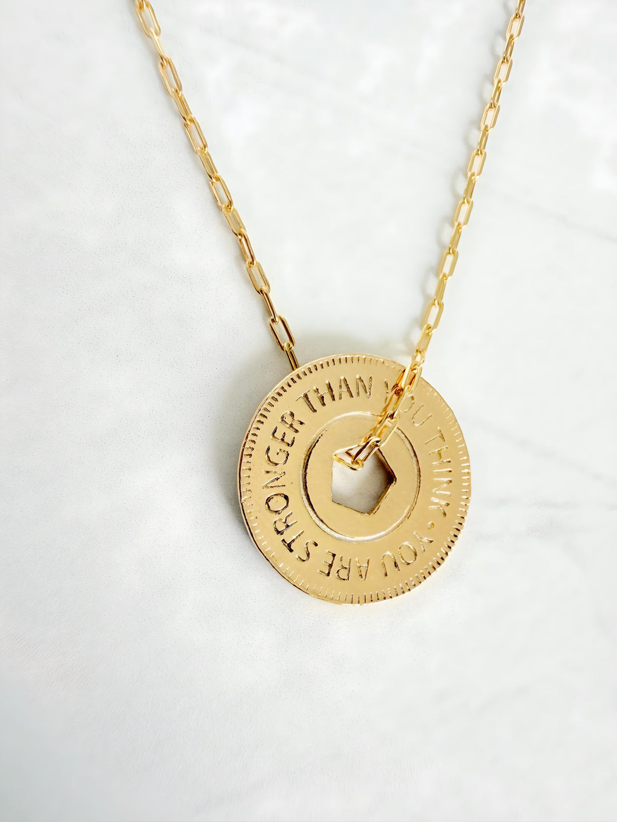 You Are Stronger Than You Think Necklace - Jewelry Maktub LLC