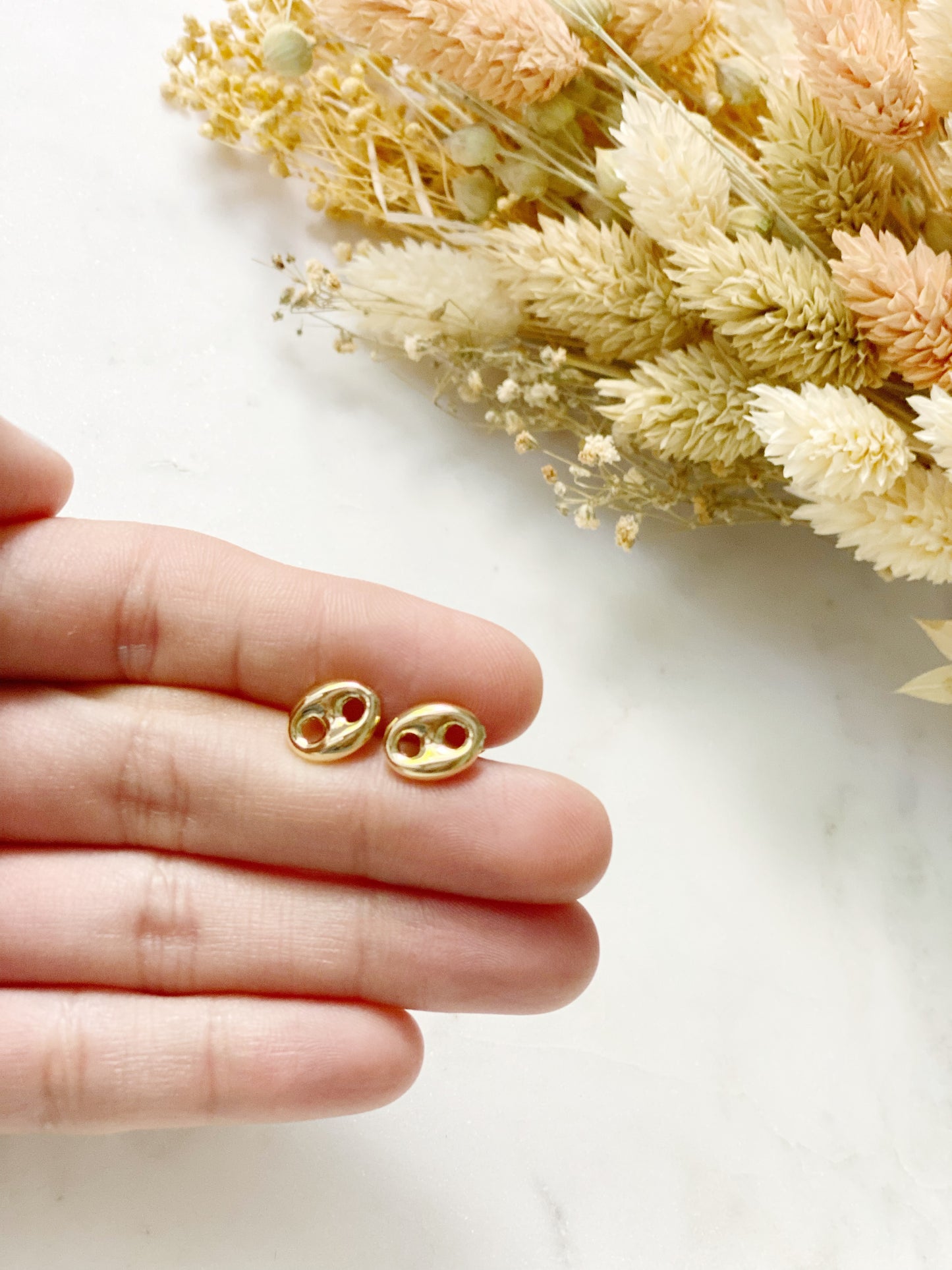 Marine link studs earrings