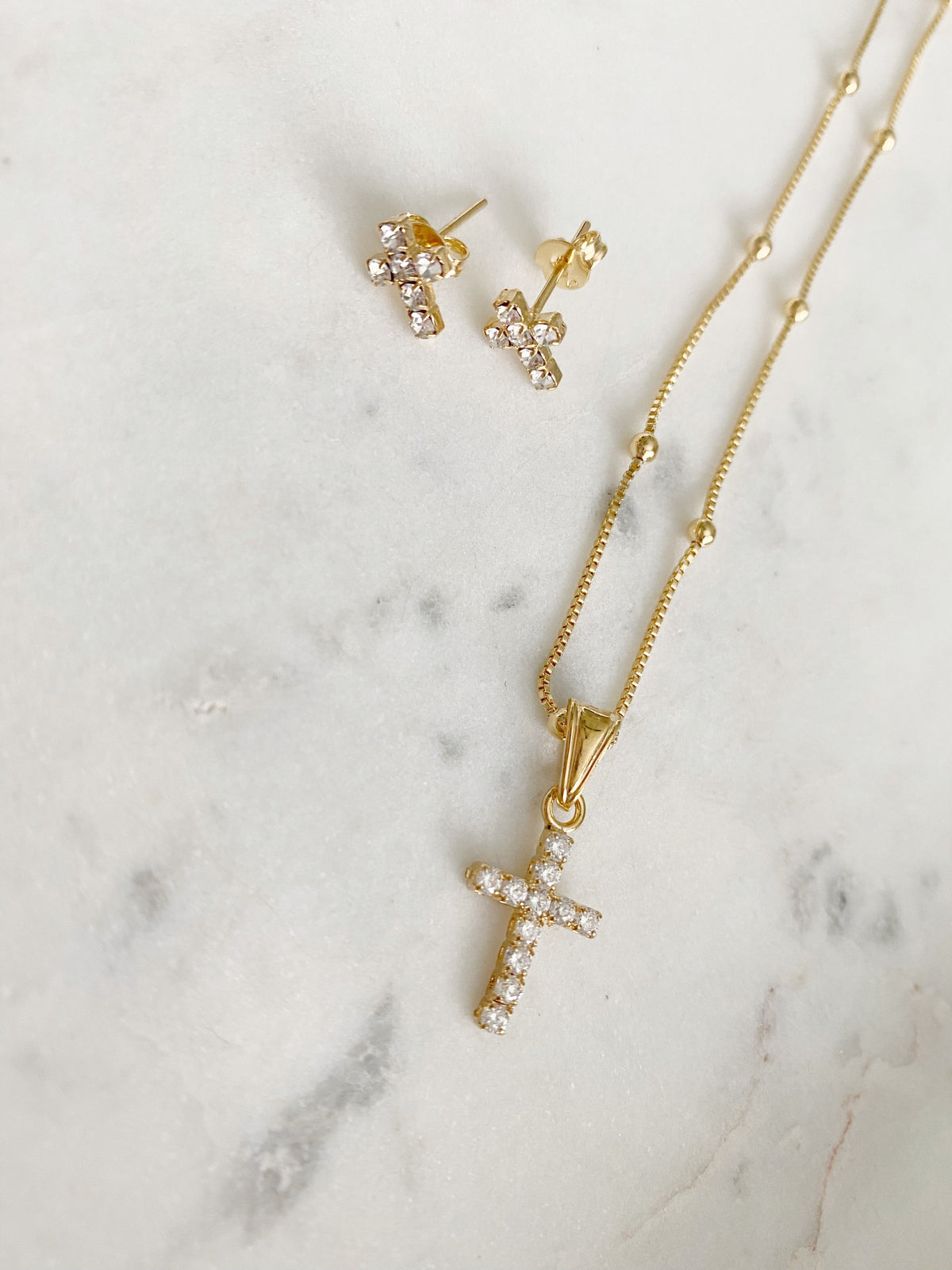 Faith cross chain - Jewelry Maktub LLC